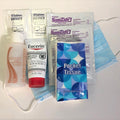 COVID 19 - Go to Work/Store Sanitizing & Care Kit with Sanizide Wipes & Mask, 8 items - All Travel Sizes
