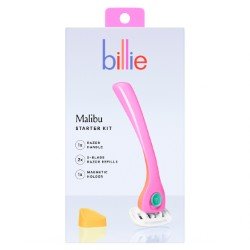 Billie Malibu Starter Kit Women Razor - 2, 5 - Blade Refills & Magnetic Holder - All Travel Sizes