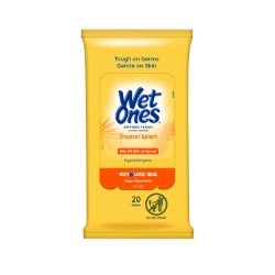 Wet Ones Tropical Splash Antibacterial Wipes - Pack of 20 - All Travel Sizes