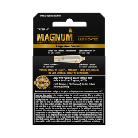 Wholesale Trojan Magnum Lubricated Condoms - Box of 3 All Travel Sizes Wholesale Trojan Magnum Lubricated Condoms - Box of 3 All Travel Sizes
