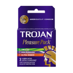 Trojan Condoms Pleasure Pack - Box of 3