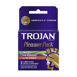 Trojan Condoms Pleasure Pack - Box of 3