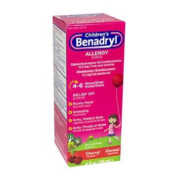 Benadryl Allergy Children's Cherry - 4 oz.