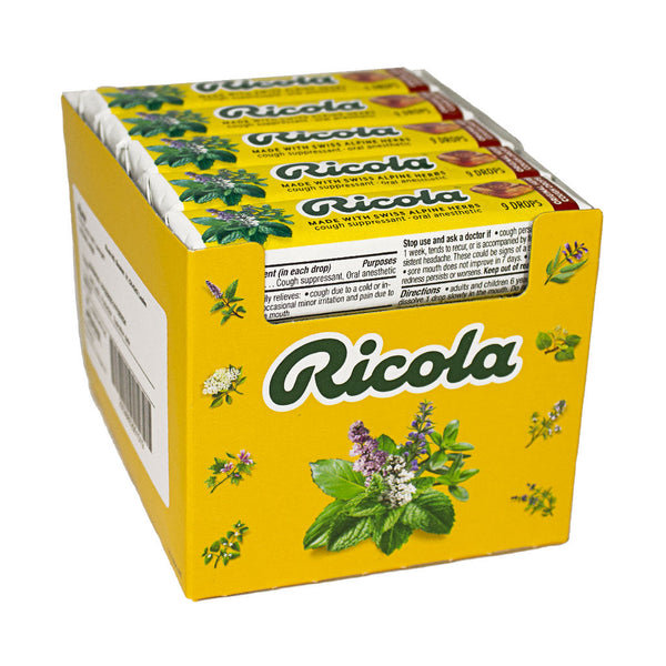 All Travel Sizes: Wholesale Ricola Natural Herb Throat Drops - Stick of 9:  Cold