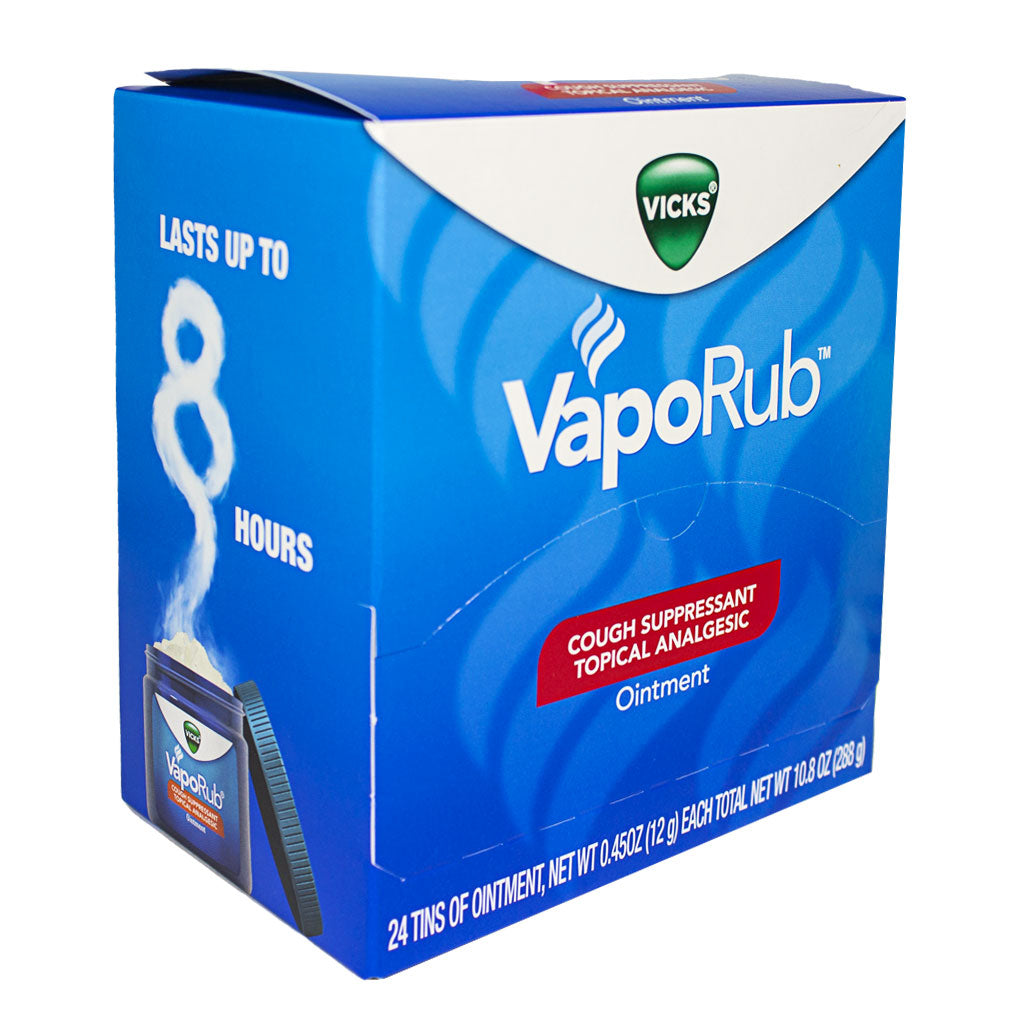 All Travel Sizes: Travel Size Vicks VapoRub Original Ointment - 0.45 oz.  tin: Cough Cold & Flu Relief