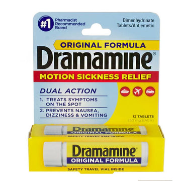 Dramamine Motion Sickness Relief Tablets - Vial of 12