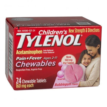 Tylenol Children's Bubblegum Chewables - Box of 24