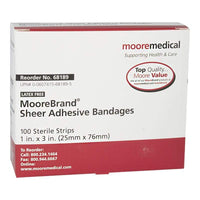 Sheer Plastic Bandages - 1 in. x 3 in.