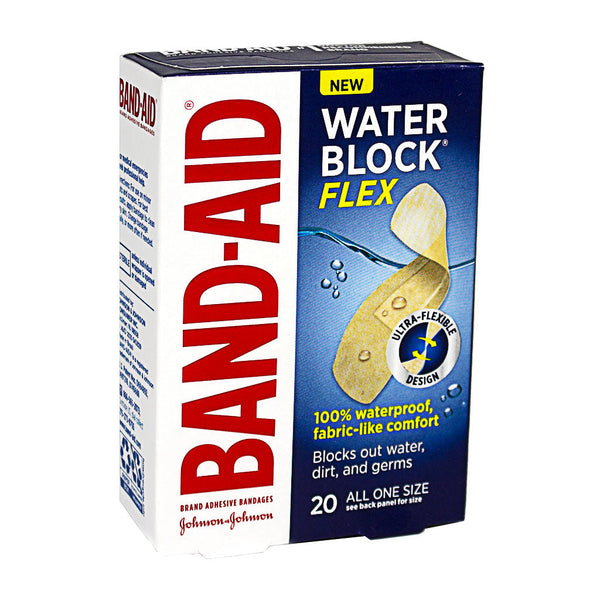Johnson & Johnson Assorted Water Block Flex Band-Aids - Box of 20