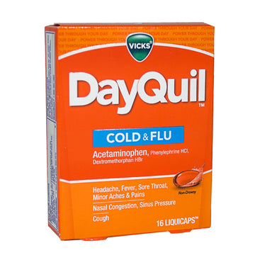 zzDISCONTINUED -  DayQuil Cold & Flu Relief- Box of 16