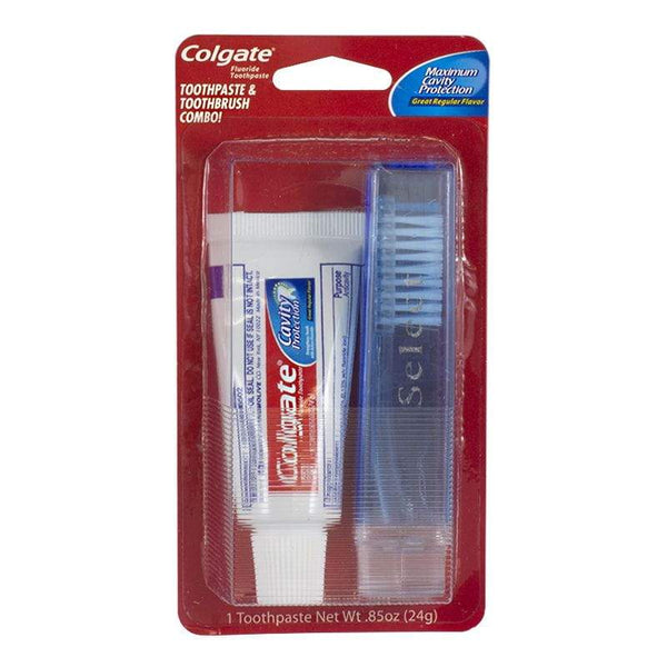 Colgate Paste & Travel Toothbrush - 0.85 oz. Carded