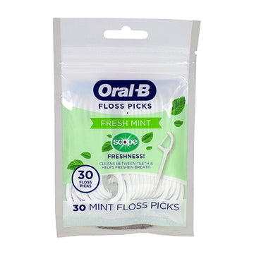 Oral-B Burst of Scope Floss Fresh Mint Picks - Pack of 30