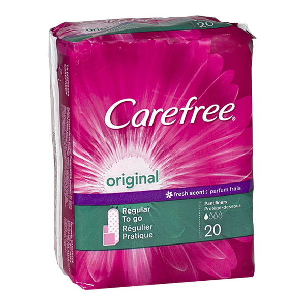 All Travel Sizes: Wholesale Carefree Original Fresh Scent Pantiliners -  Pack of 20: Feminine Protection