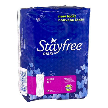 zzDISCONTINED Stayfree Super Maxi Pads - Pack of 10