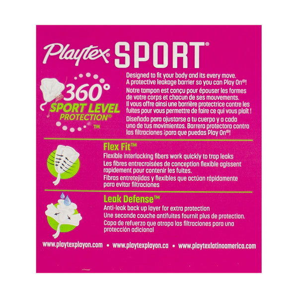 Playtex Sport Regular Absorbency Tampons, 80 Count