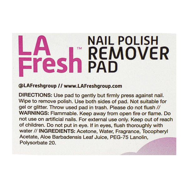28299 La Fresh Acetone Nail Polish Remover Pad 3ct