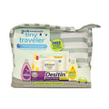 zzDISCONTINUED Johnson's Tiny Traveler Baby Toiletry Kit -  4 Piece Kit with Travel  Clutch