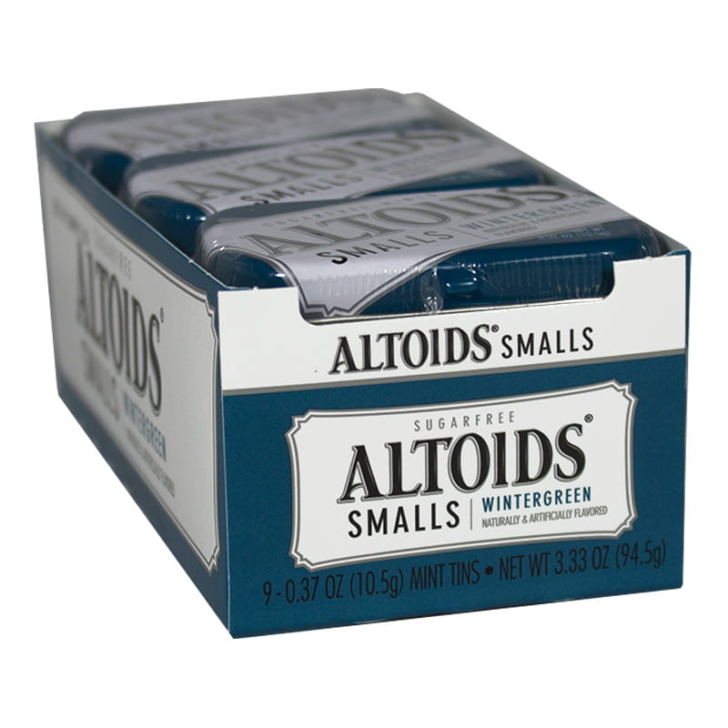 Altoids Smalls Sugar-Free Mints, Wintergreen - 9 pack, 0.37 oz each