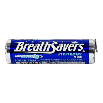 Breath Savers Peppermint Mints - Roll of 12