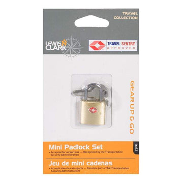 zzDISCONTINUED - Lewis N. Clark T.S.A. Approved Mini Padlock - Card of 1