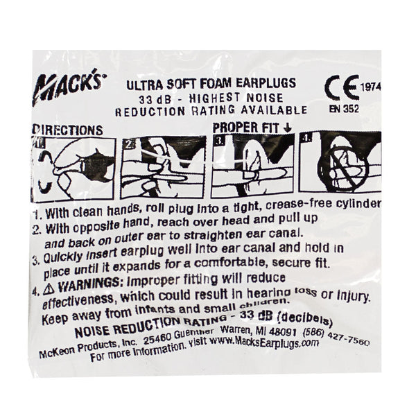 Ultra Soft Foam Ear Plugs - Mack's Ear Plugs