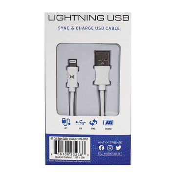 DBM - Xtreme Lightning Sync & Charge Cable for iPhone/iPad - 4 ft.