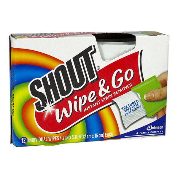 3 boxes of Shout Wipe & Go Instant Stain Remover Shout Wipes (36
