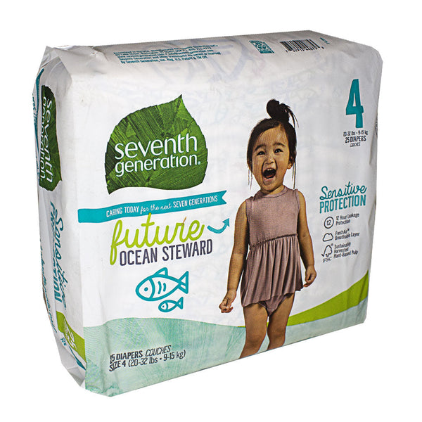Seventh Generation Small Stage Diapers Size 4 - Pack of 25