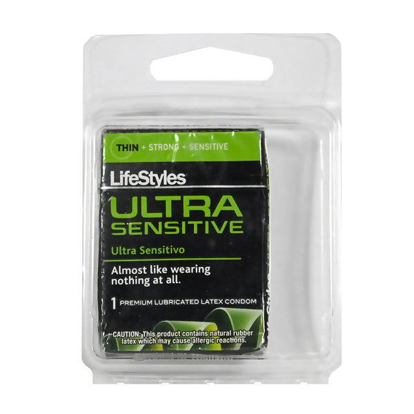 zzDISCONTINUED Lifestyles Ultra Sensitive Condom - Card of 1