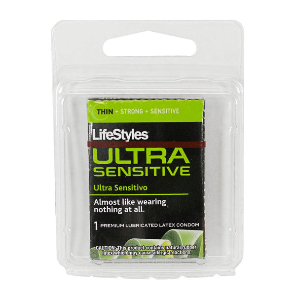 Lifestyles Ultra Sensitive Condom - Card of 1