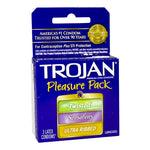 Trojan Condoms Pleasure Pack - Box of 3