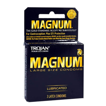 UNAVAILABLE - Trojan Magnum Lubricated Condoms - Box of 3