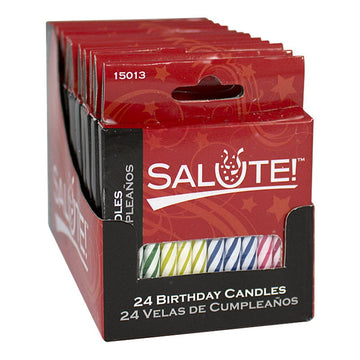 Salute Birthday Candles - Box of 24