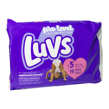 zzDISCONTINUED - Luvs Pro Level Leak Protection Diapers Size 5 - 19 ct.